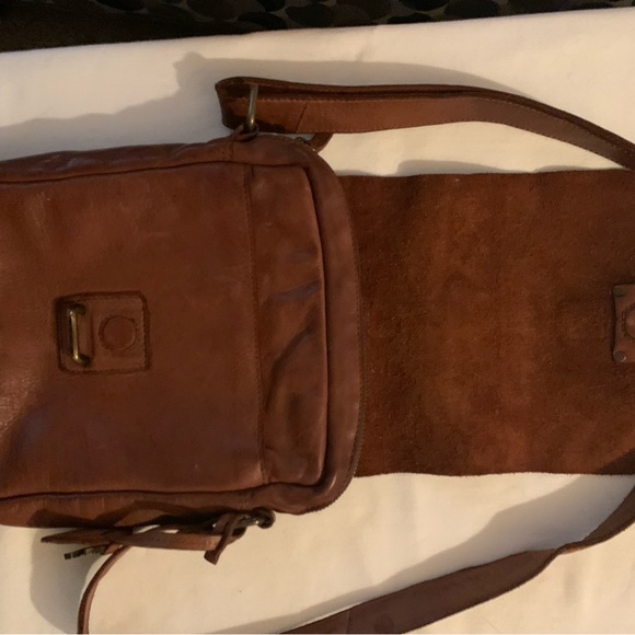 Harbor 2nd Genuine leather crossbody bag cognac brown messenger satchel - Picture 7 of 9